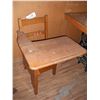 Image 1 : vintage wooden school desk