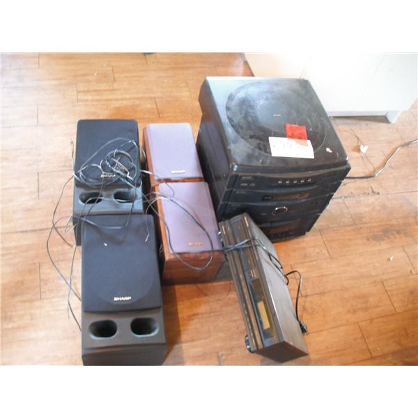Sharp Radio/5 cd player/ cassette pleyer & Genaxa cd player