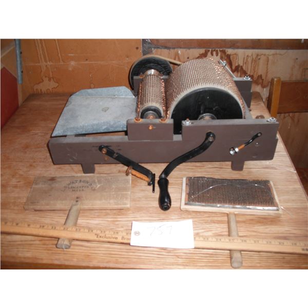 carding machine and 2 wool carders