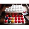 Image 2 : billiards balls and pool cue stand/shelf