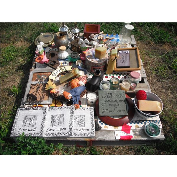 pallet lot - décor items, etc.