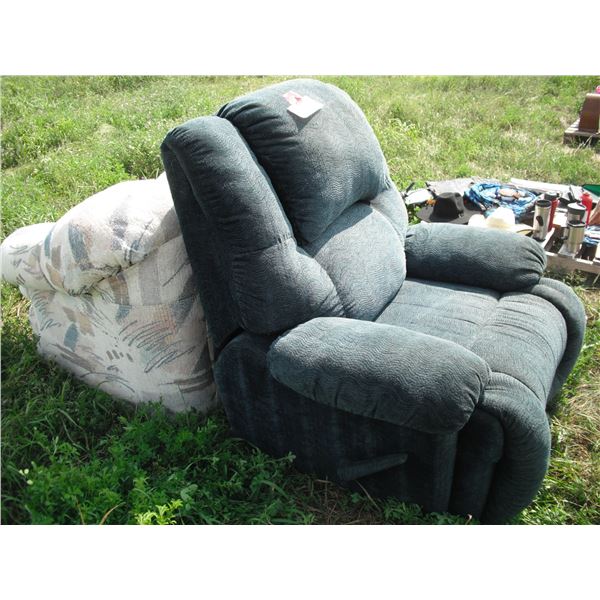 2 sofa chairs - 1 reclines