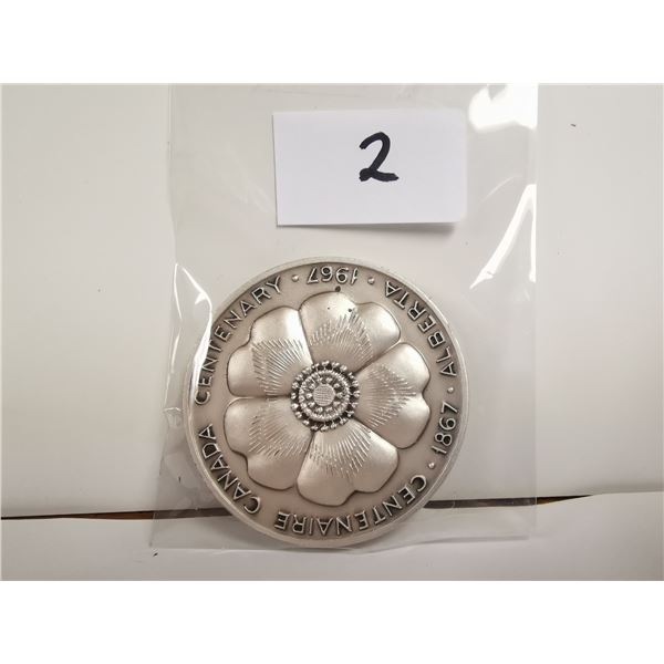 Alberta Part Silver Centennial Medal, 60g