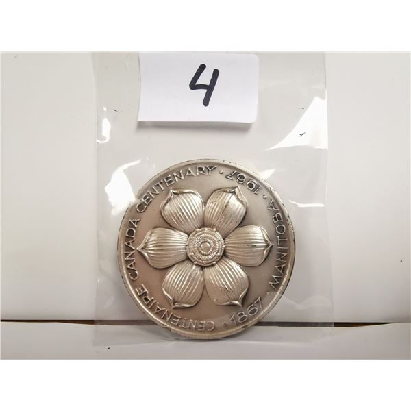 Manitoba Part Silver Centennial Medal, 60g