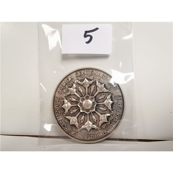 Northwest Territory Part Silver Centennial Medal, 60g