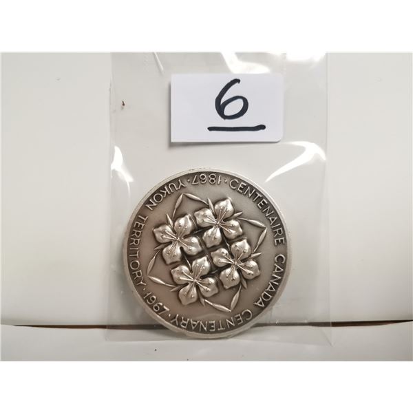 Yukon Territory Part Silver Centennial Medal, 60g