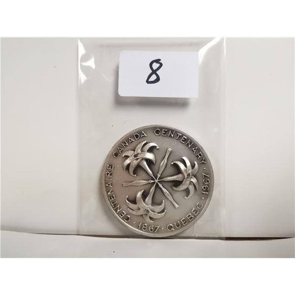 Quebec Part Silver Centennial Medal, 60g