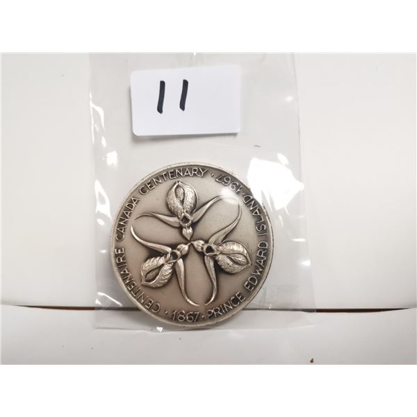 Prince Edward Island Part Silver Centennial Medal, 60g