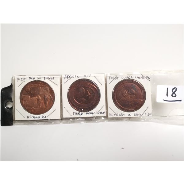 Three Space Tokens from 1960's