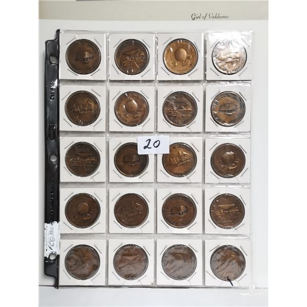 Twenty EXPO 1967 Medallions