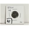 Image 1 : 1872H Silver 5 cent Coin