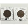 Image 1 : 1844 Bank of Montreal, 1857 Upper Canada Tokens