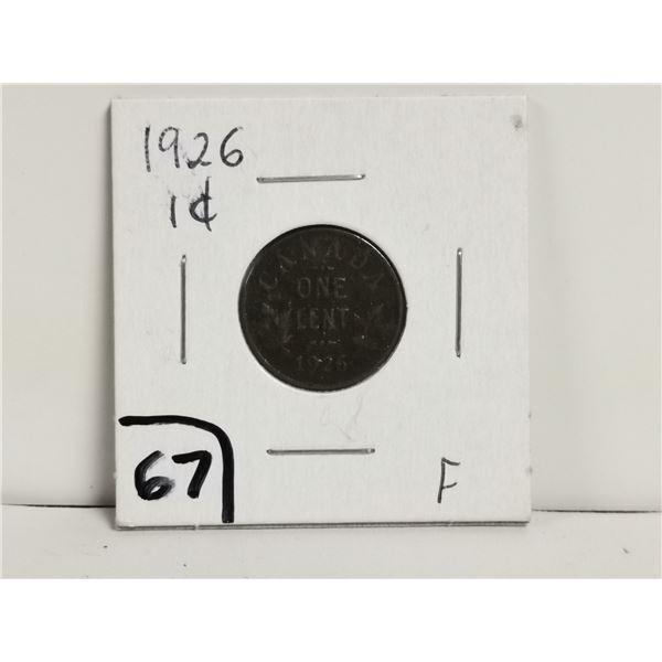 1926 Canadian 1 Cent Coin