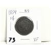 Image 1 : 1859 VF 1 Cent coin