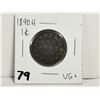 Image 1 : 1890H 1 cent coin, semi key date