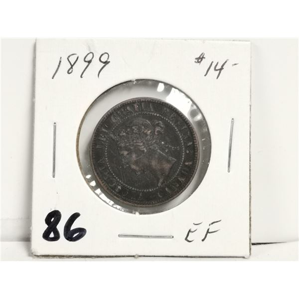 1899 1 Cent Coin, EF