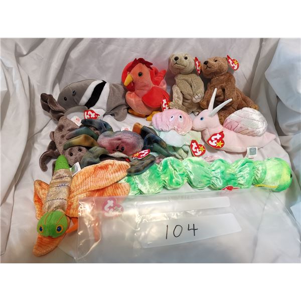 NOS Beanie Babies Over 25 Years Old Lot 4