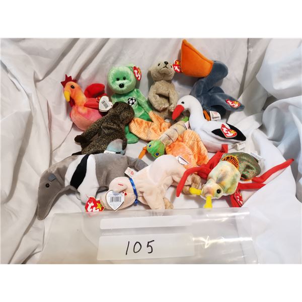 NOS Beanie Babies Over 25 Years Old Lot 5