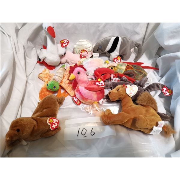 NOS Beanie Babies Over 25 Years Old Lot 6