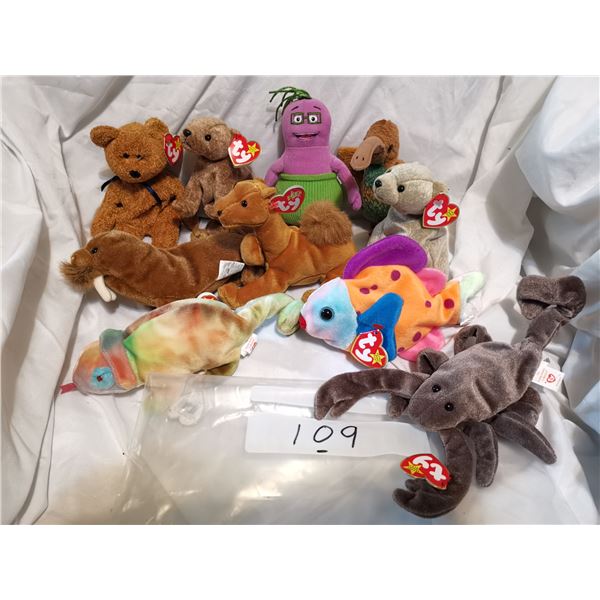 NOS Beanie Babies Over 25 Years Old Lot 9