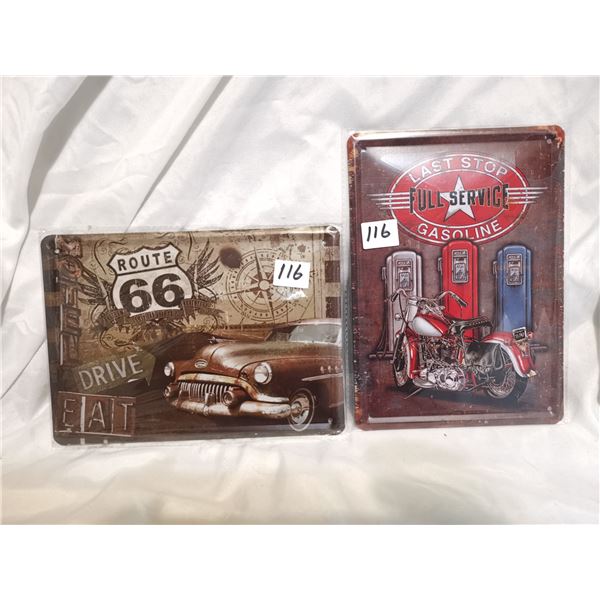 Two Tin Signs