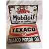 Image 1 : Mobil Oil and Texaco Tin Sign