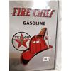 Image 2 : Embossed Texaco Fire Chief Tin Sign
