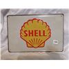 Image 1 : Embossed Shell Oil Tin Sign
