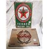 Image 1 : Texaco and Norton Tin Signs