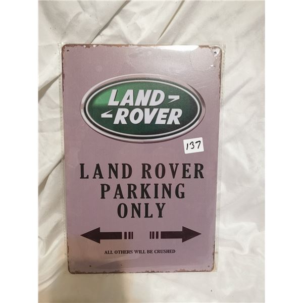 Land Rover Parking Tin Sign