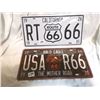 Image 1 : Two Route 66 Tin License Plates