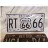 Image 2 : Two Route 66 Tin License Plates
