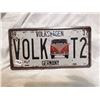 Image 1 : Volkswagen Tin License Plate