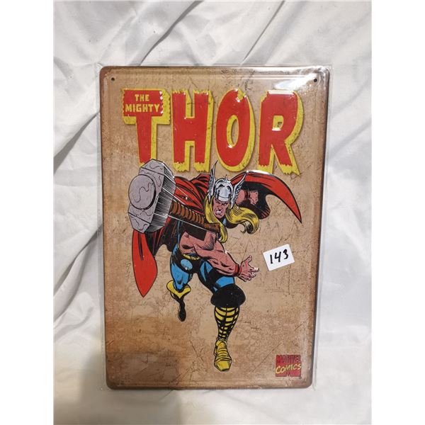 Thor Embossed Tin Sign