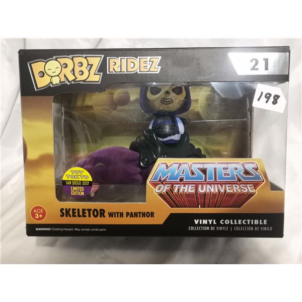 RARE Skeletor w/ Panthor Funko Dorbz Ridez – Toy Tokyo San Diego 2017 Ltd. Ed.