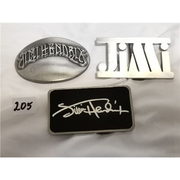 (3) Jimi Hendrix Belt Buckles
