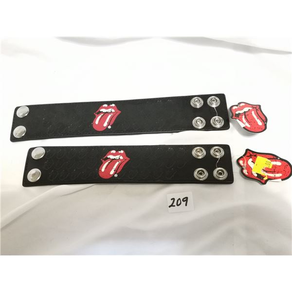 (2) NOS Rolling Stone Wrist Band Bracelets
