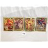 Image 1 : (4) Custom Fan-Art Gold Foil Pokemon Cards