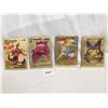 Image 1 : (4) Custom Fan-Art Gold Foil Pokemon Cards