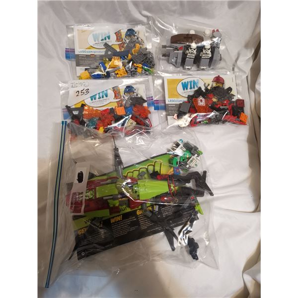 (5) Bags of Legos