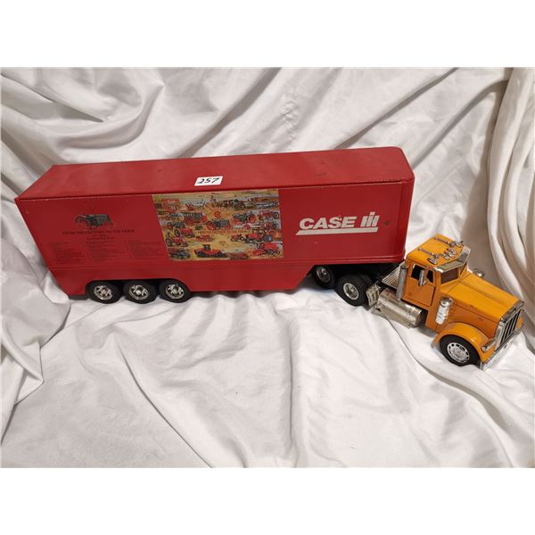 Vintage Case IH Diecast Semi Truck & Trailer