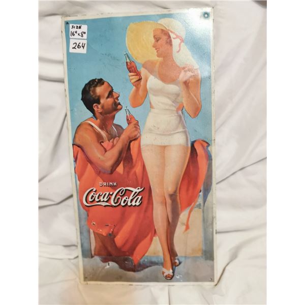 Vintage-Style Coca-Cola Tin Sign, 8x16”. Made in USA