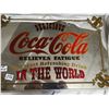 Image 3 : Glass Coca-Cola Advertising Sign, 12x18”