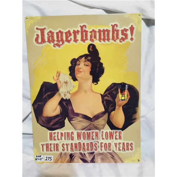 Jagerbombs Tin Sign, 12x16”