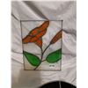 Image 3 : Two Stained Glass Pieces, Flower & Tree