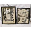 Image 1 : Two Framed Vintage Movie Prints – James Dean, Monroe