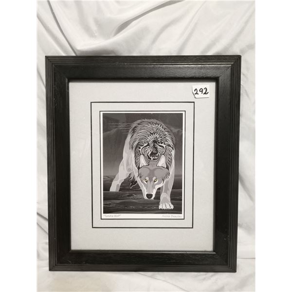 Archie Beaulieu Framed Wolf Print