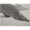 Image 5 : Numbered Limited Edition Soaring Bald Eagle Pen & Ink Art Print – 24" x 18"