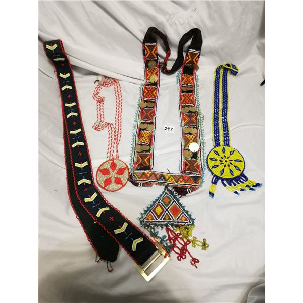 Large lot of Beaded Items, Medallions etc.