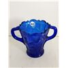 Image 1 : Cobalt Glass Vase, 5” (has chip on bottom)